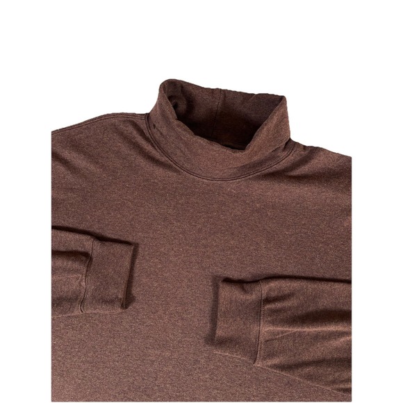 L.L. Bean 0YP52 Brown Turtleneck Pullover Sweater Men's Lg Thick Warm - Picture 1 of 7